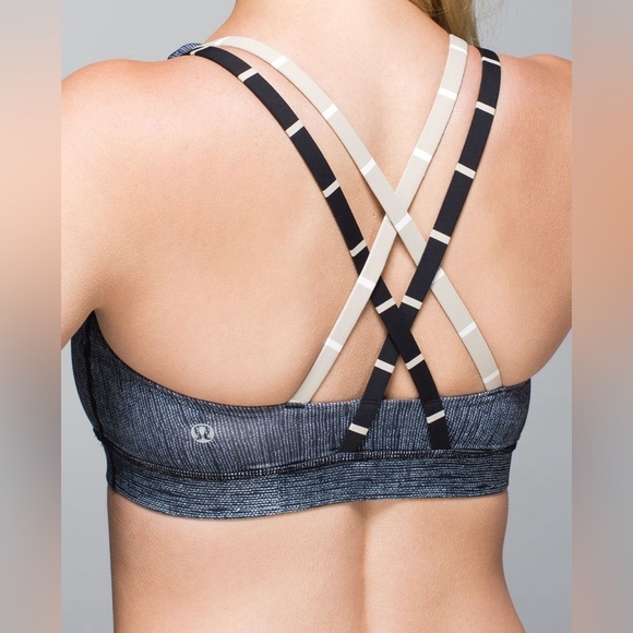 Lululemon women's grey multi color the energy sporty athletic sports bra in US 6 - Picture 1 of 7